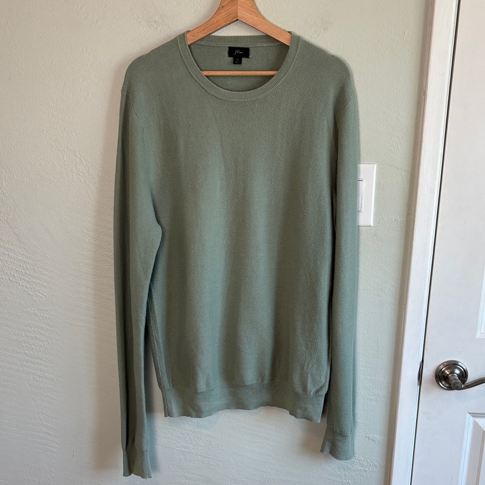 Bundle 2/$`30! J. Crew Men's Crewneck Cotton Sweater in Sage Green M